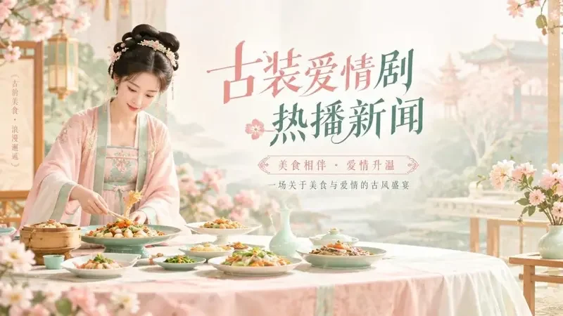 AI免费看资讯配图：古装甜宠新作《古代小厨娘》定档，一口美食一段姻缘